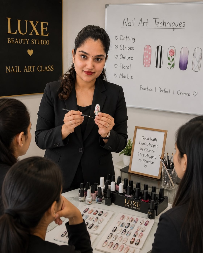 Luxe Beauty Studio Nail Art Class and Academy Training Session at MRC Towers